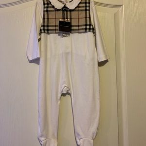 Brand New Burberry Kids Footie Outfit
